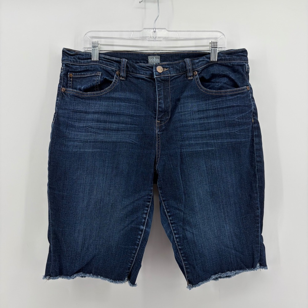 Soho New York & Company Jeans Women's Dark Wash Denim Cutoff Shorts Size‎ 12